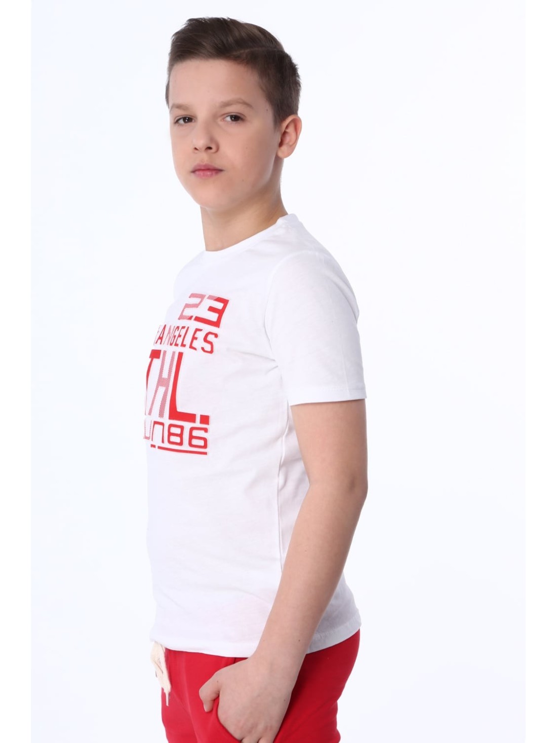 Boy\'s set with white and red inscriptions NDZ532200 - Online store - Boutique